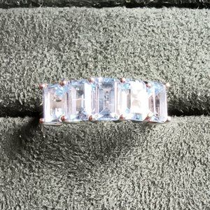 Natural Blue Topaz 3.19ct Silver Ring